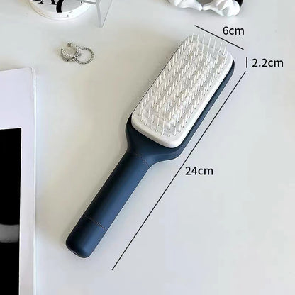 4 In 1 Self Cleaning Hair Brush Lunar Rock Gray