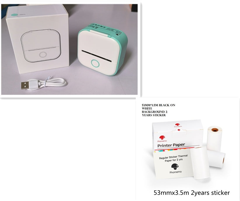 Portable Mini Thermal Label Printer Home Photo Printer Bluetooth-compatible Mini Label Printer