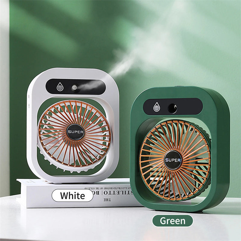 Air Conditioning Fan Desk Misting Fan Air Cooler Cooling USB Rechargeable Humidifier Portable Spray Fan