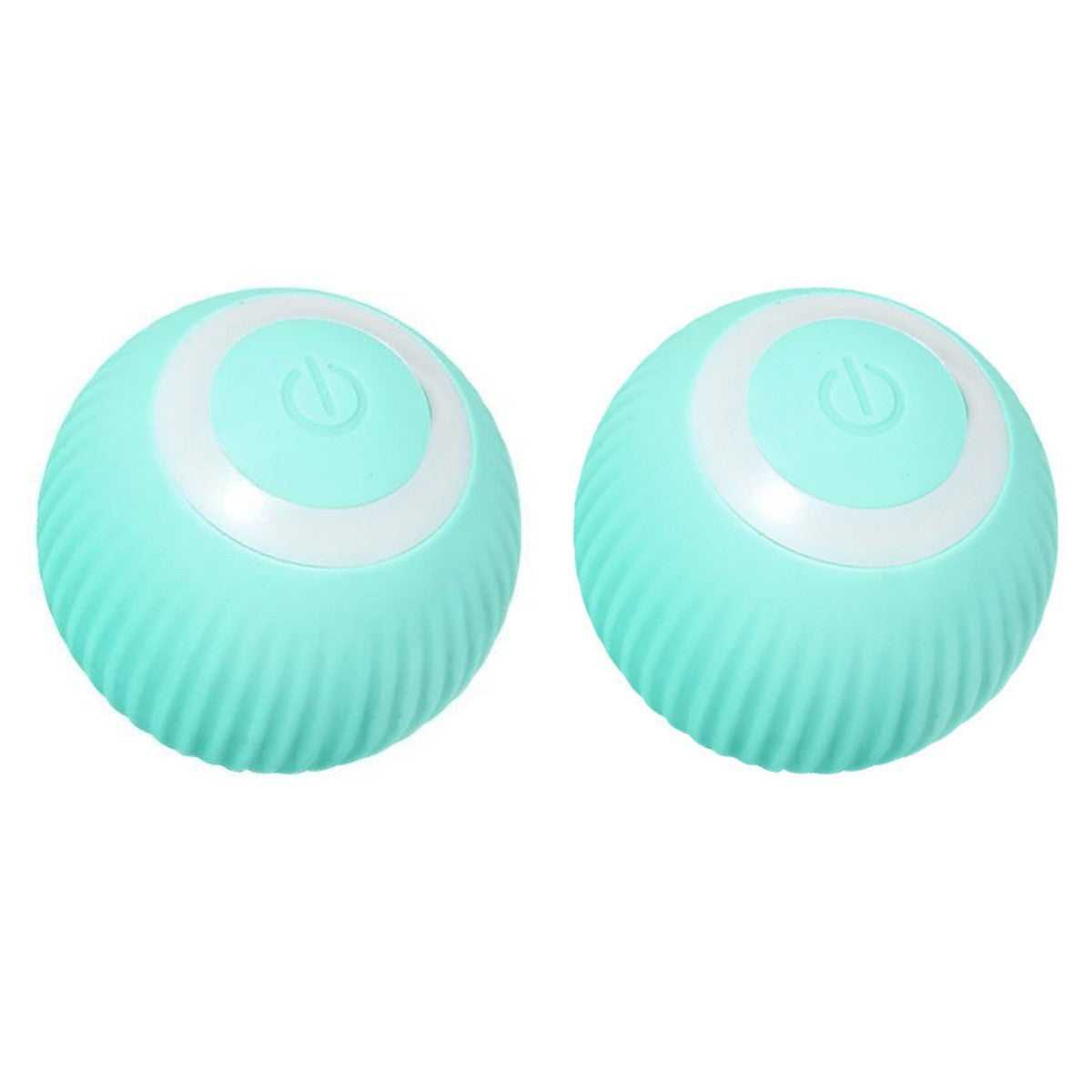 Cat Gravity Intelligent Rolling Ball Tease Toy Pet Automatic Rotating Ball 2pcs in Green USB