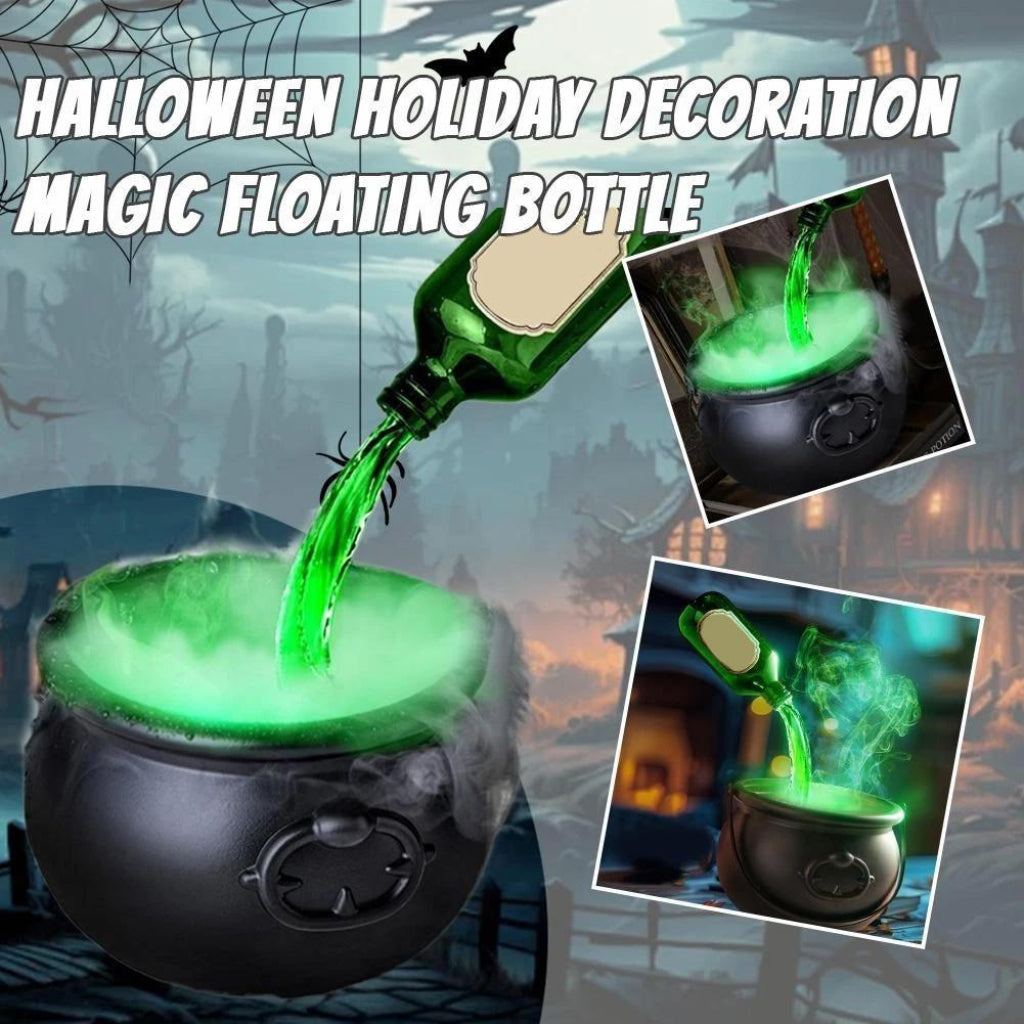 Halloween Black Wizard Bowl Magic Float Bottle Indoor Home Bar Magic Party Horror Ghost Decoration