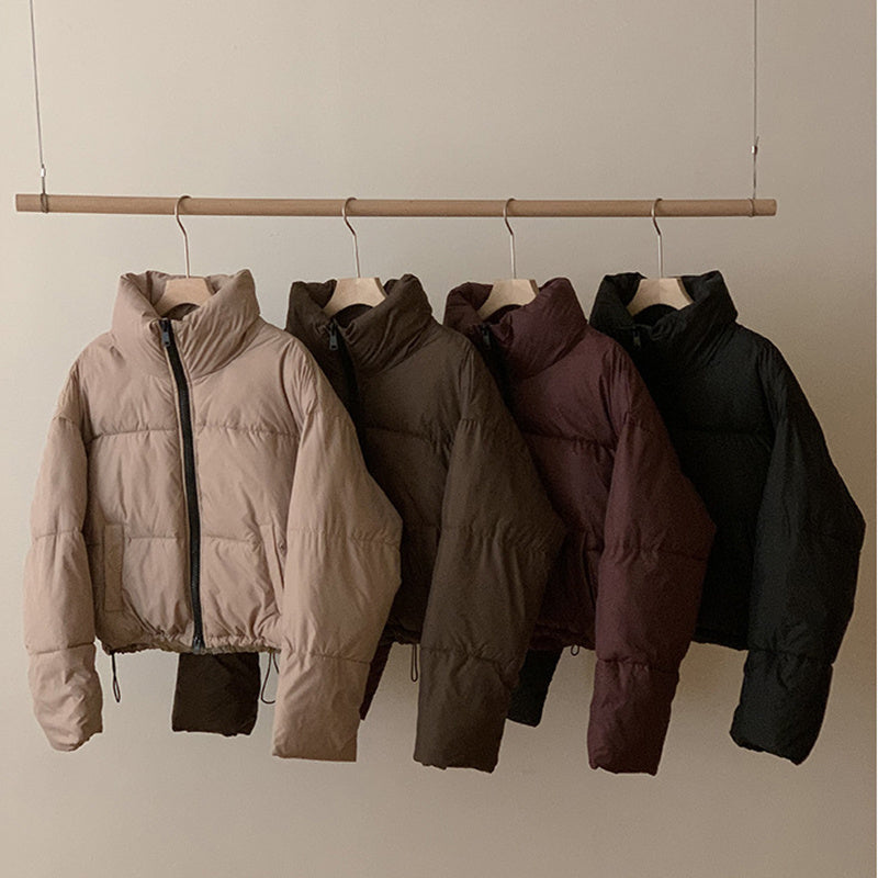 New Stand Collar Short Coat Women Clothing