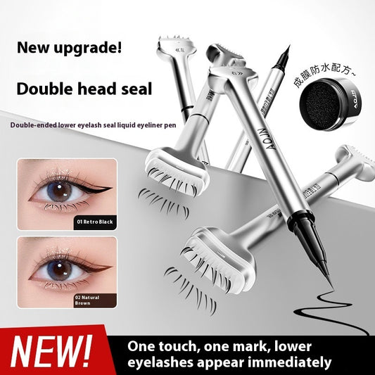 Double-headed Lower Eyelash Stamp Pen Waterproof Long Lasting Eyeliner Beauty Products