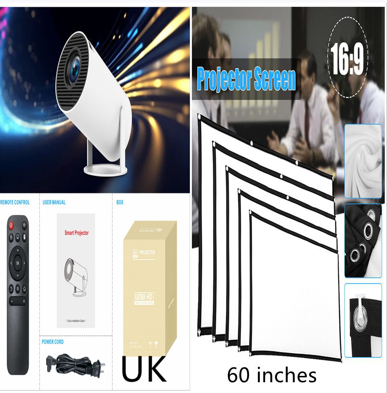 HY300 Pro Projector Home Theater Entertainment Portable Projector Set1 UK