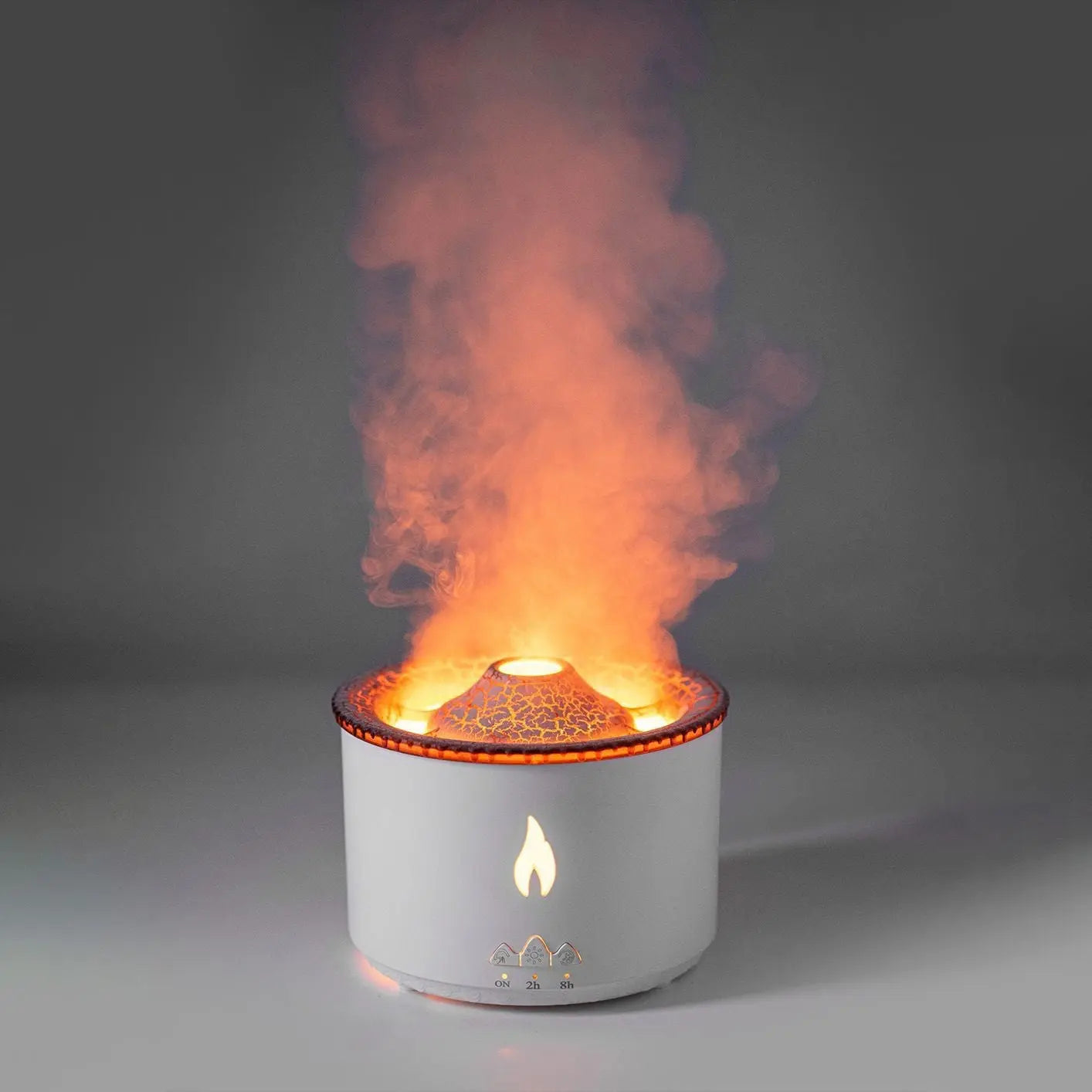 New Creative Ultrasonic Essential Oil Humidifier Volcano Yellow flame bead