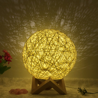Hot Selling Creative Linen Table Lamp16 Color Remote Control Lamp Yellow shelf 20cm