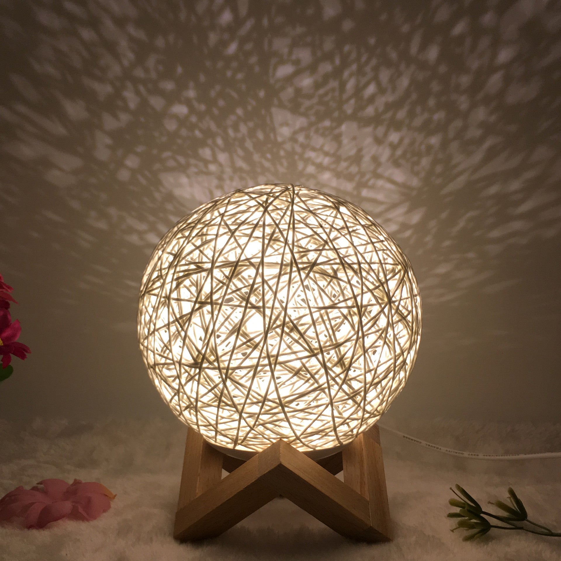 Hot Selling Creative Linen Table Lamp16 Color Remote Control Lamp