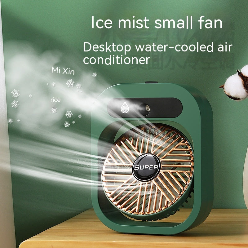 Air Conditioning Fan Desk Misting Fan Air Cooler Cooling USB Rechargeable Humidifier Portable Spray Fan