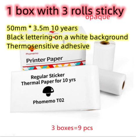 Portable Mini Thermal Label Printer Home Photo Printer Bluetooth-compatible Mini Label Printer Printer paper 3pcs USB