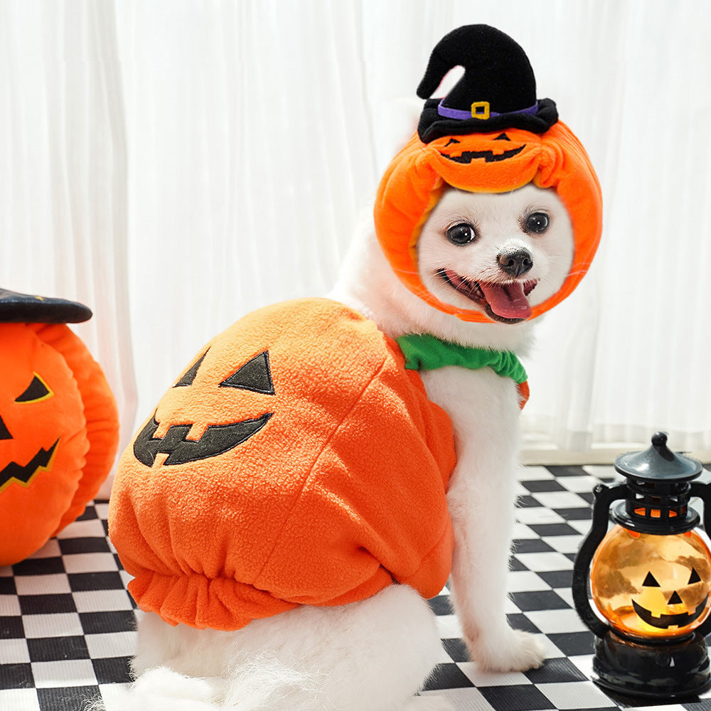 Halloween Pumpkin Vest For Dogs Cats Festive Pet For Small Animals Clothing