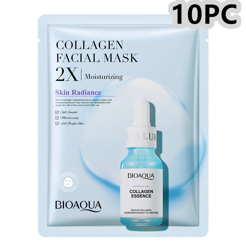 Collagen Face Mask Moisturizing Firming Face Sheet Mask Collagen 30g 10PC