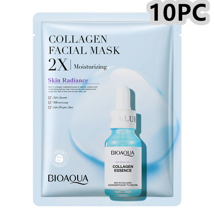 Collagen Face Mask Moisturizing Firming Face Sheet Mask Collagen 30g 10PC