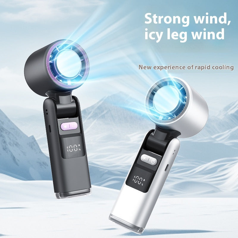 Turbos Chilled Ice Sensation Cold Fan Super Mini Turbos Speed Fan USB Powered Digital Display