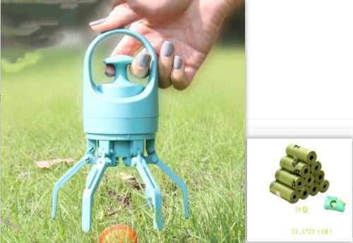 Portable Lightweight Dog Pooper Scooper With Built-in Poop Bag Dispenser Pet Toilet Picker Suit1
