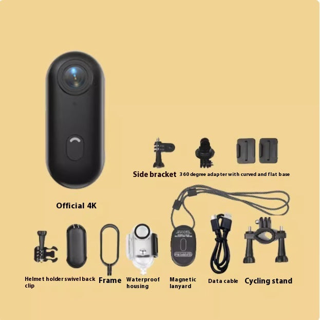 Outdoor Sports Camera In Helmet Motorcycle Bike Sport Mini Filming Bicycle Action 4K Professional Body Cam And Video Cameras Black 4K Without memory card