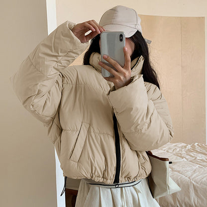 New Stand Collar Short Coat Women Clothing