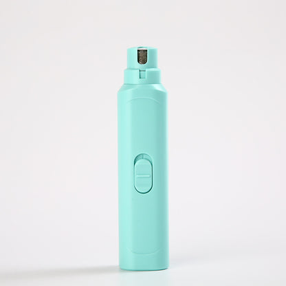 Pet Nail Grinder Dog Cat Battery Model Nail Trimmer Large And Small Dogs Emerald Green T10 Nail Piercing Device 1PCS