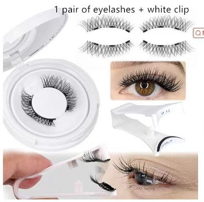Magnetic Suction False Eyelashes Little Devil Supernatural Magnet Suit UBS083 1pair Eyelash Plus White Clip