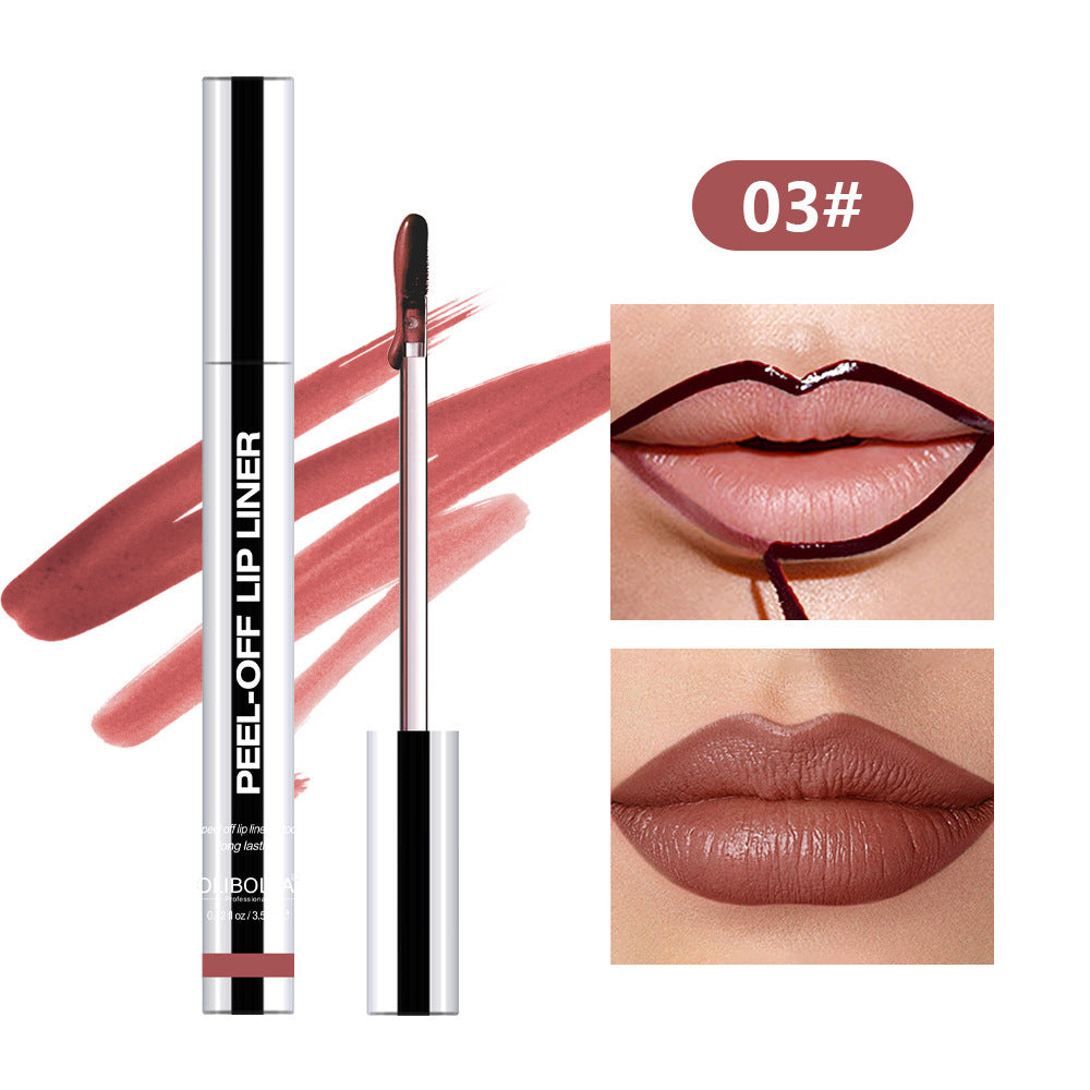 Pull Lip Liner Waterproof Long Lasting And Does Not Fade Lip Lacquer 3.5ml 03color