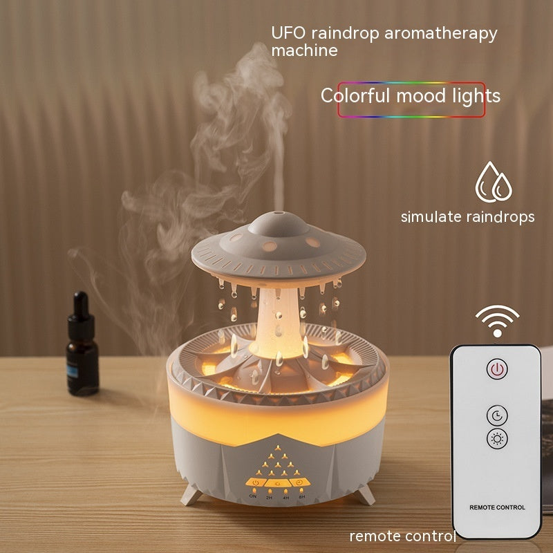 New UFO Raindrop Humidifier Water Drop Air Humidifier USB Home Decor
