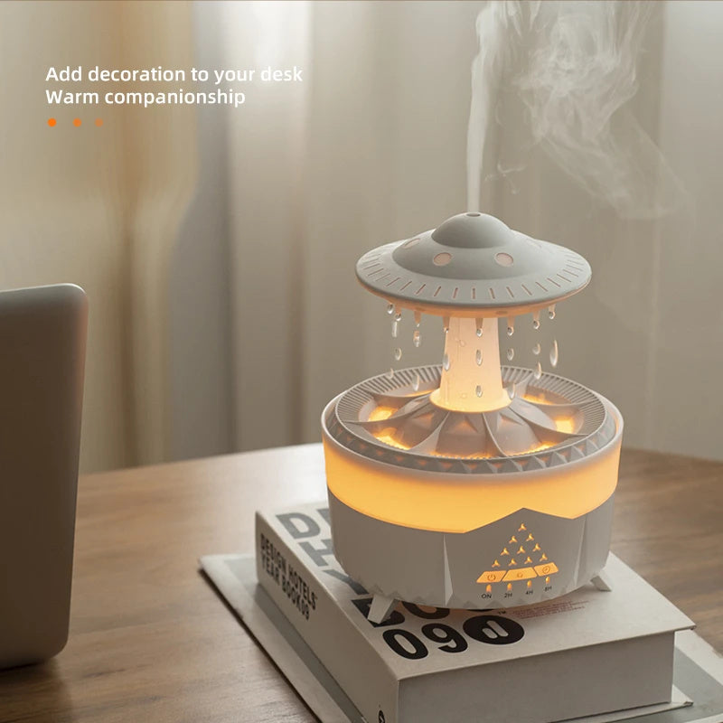 New UFO Raindrop Humidifier Water Drop Air Humidifier USB Home Decor