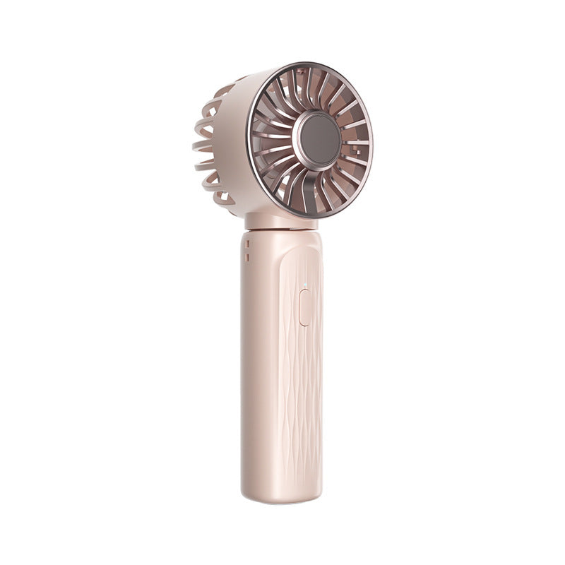 Turbos Chilled Ice Sensation Cold Fan Super Mini Turbos Speed Fan USB Powered Digital Display FH01 Gold 63x57x176mm