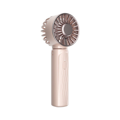Turbos Chilled Ice Sensation Cold Fan Super Mini Turbos Speed Fan USB Powered Digital Display FH01 Gold 63x57x176mm