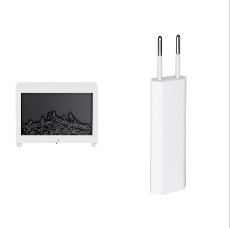 New Flame Aromatherapy Machine Colorful Essential Oil Humidifier 3D Flame Fireplace Machine Set2 1PCS