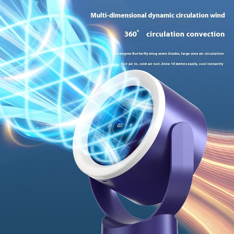 Desktop Adjustable Fan Light Rechargeable Wall Mount Table Fan Light Led Display Table Fan Light