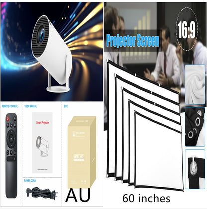 HY300 Pro Projector Home Theater Entertainment Portable Projector Set1 AU
