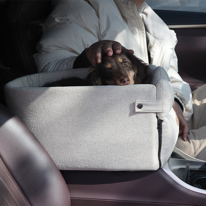 Car Central Dog Car Seat Bed Portable Dog Carrier For Small Dogs And Cats Travel Bag Beige Average Size