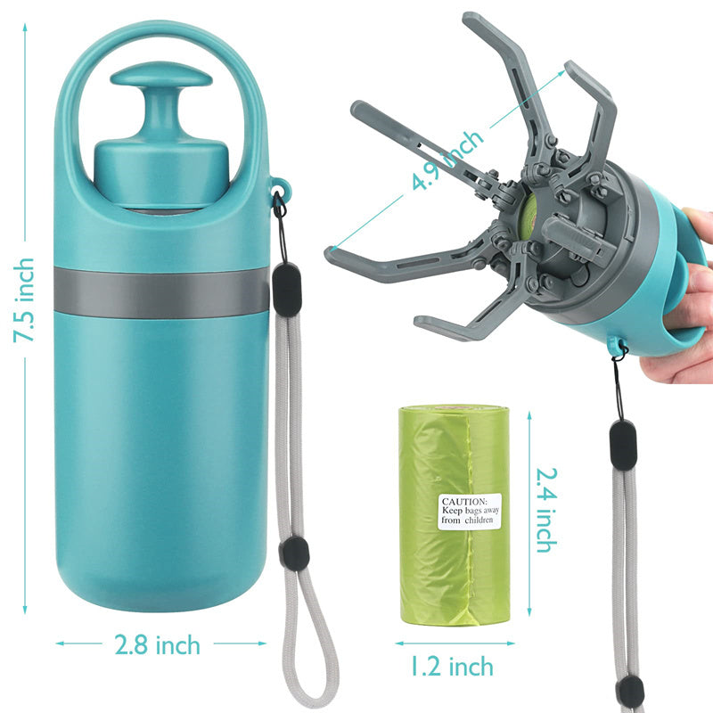 Portable Lightweight Dog Pooper Scooper With Built-in Poop Bag Dispenser Pet Toilet Picker