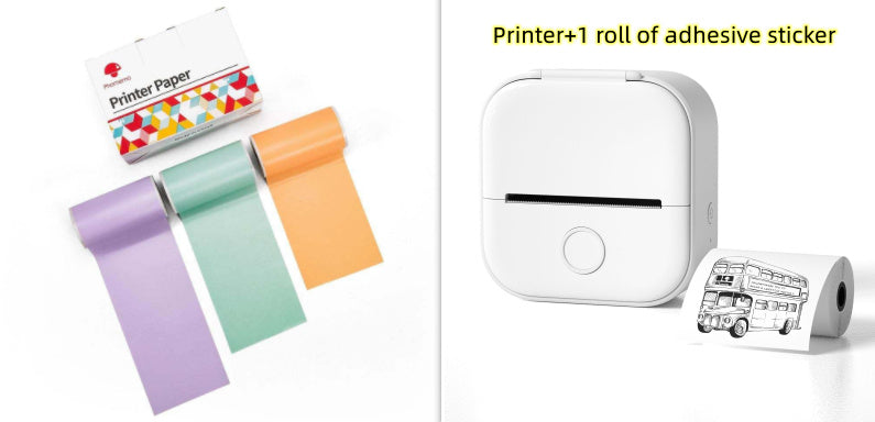 Portable Mini Thermal Label Printer Home Photo Printer Bluetooth-compatible Mini Label Printer Set4 USB