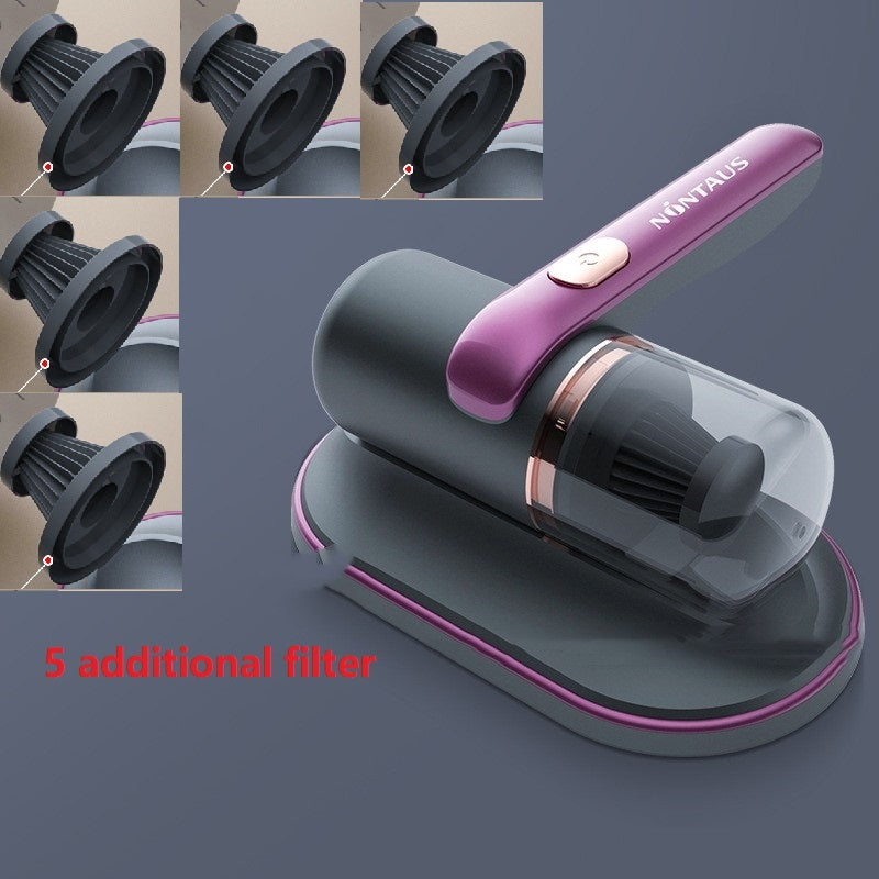 Electric UV Mite Remover Household Bed Mattress Sofa Pillows Mite Removal Purple with 5filter Wireless With logo