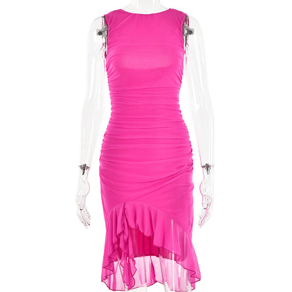 Summer Slim Skinny Sleeveless Dress For Women Roseo