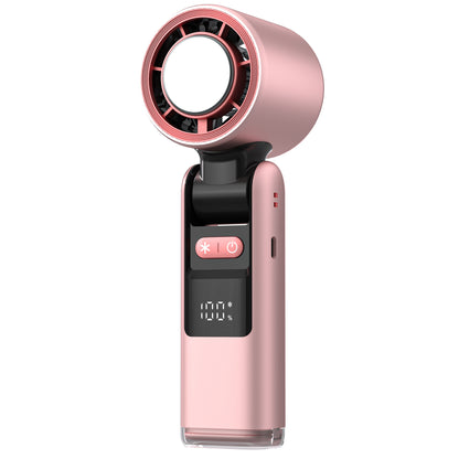 Turbos Chilled Ice Sensation Cold Fan Super Mini Turbos Speed Fan USB Powered Digital Display K801 Pink With Refrigeration 63x57x176mm