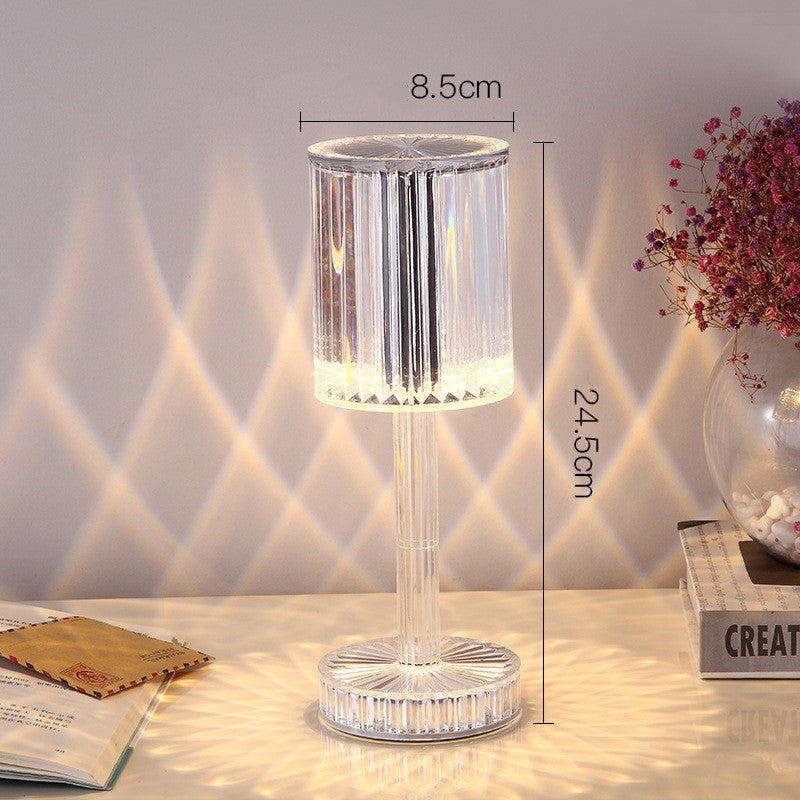 New Crystal Table Lamp Hotel Decoration Diamond Romantic Warm Led Transparent USB