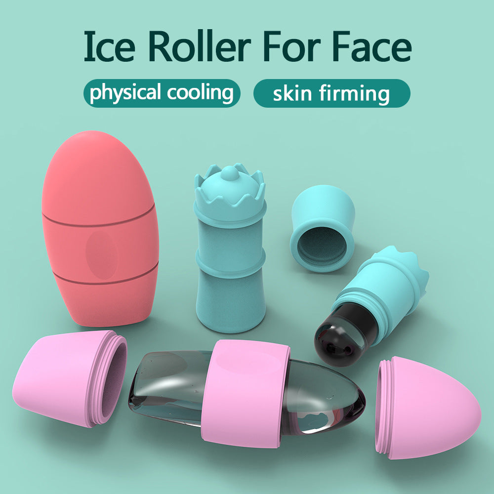 Silicone Ice Face Roller Remove Dark Circles Massage Skin Beauty Facial Roller
