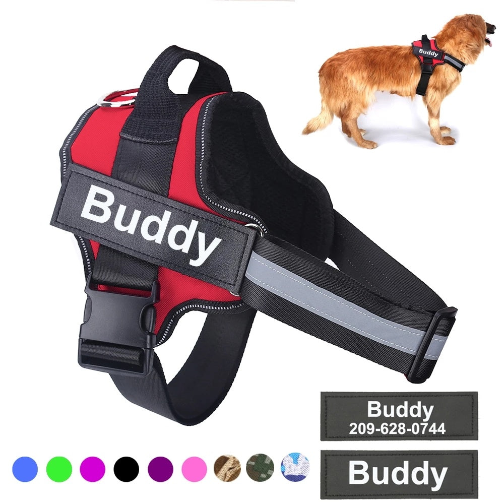 Personalized Dog Harness Adjustable Pet Harness Vest For Small Large Dog
