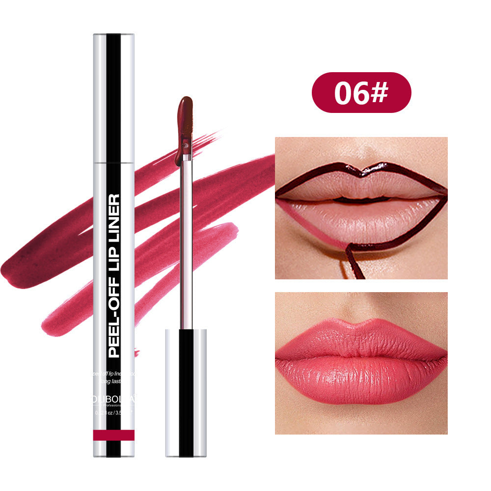 Pull Lip Liner Waterproof Long Lasting And Does Not Fade Lip Lacquer 3.5ml 06color