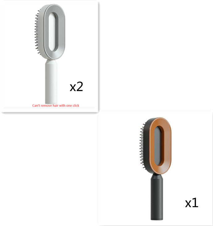 Self Cleaning Hair Brush For Women Massage Scalp Comb Anti-Static Hairbrush Set5