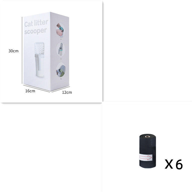 Plastic Cat Litter Scoop Pet Care Sand Waste Scooper Shovel Hollow Cleaning Tool Set4