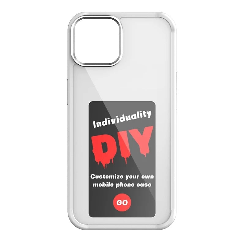 E-ink Screen Phone Case Unlimited Screen Projection Personalized Luxury Phone Case White