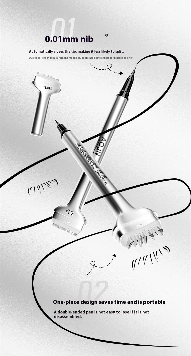 Double-headed Lower Eyelash Stamp Pen Waterproof Long Lasting Eyeliner Beauty Products