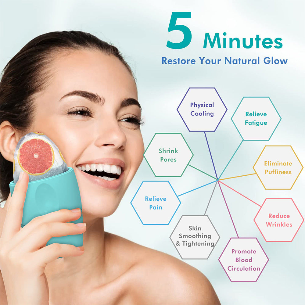 Silicone Ice Face Roller Remove Dark Circles Massage Skin Beauty Facial Roller