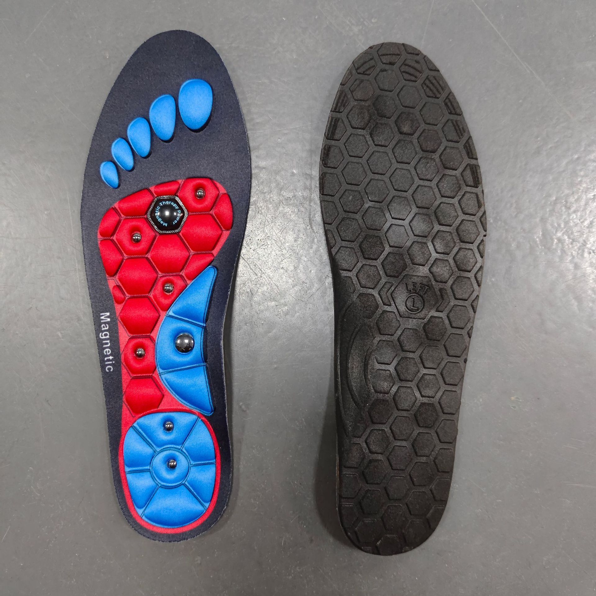 Medical Magnetic Insole Therapy Orthopedic Insoles Massage Foot Weight Loss Shoe Pads Red