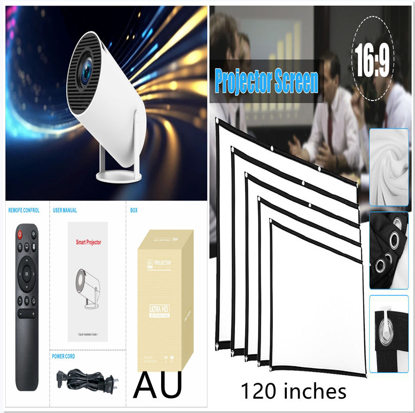 HY300 Pro Projector Home Theater Entertainment Portable Projector Set5 AU