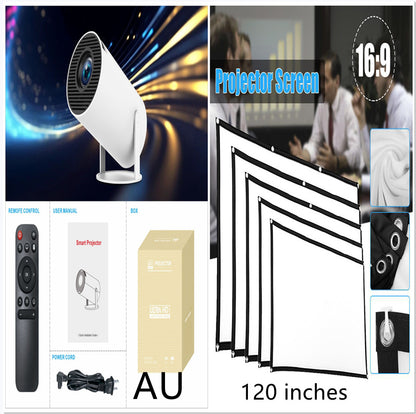 HY300 Pro Projector Home Theater Entertainment Portable Projector Set5 AU