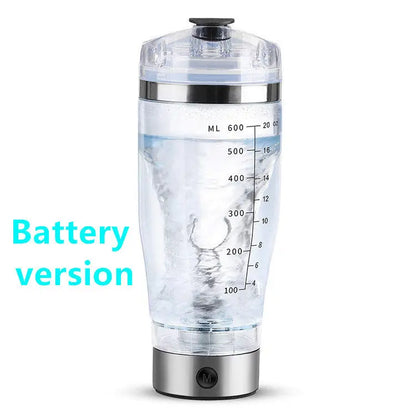 Electric Protein Shake Stirrer USB Shake Bottle Milk Coffee White USB 600ml