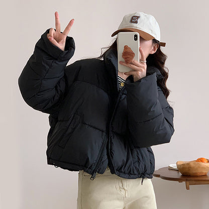 New Stand Collar Short Coat Women Clothing